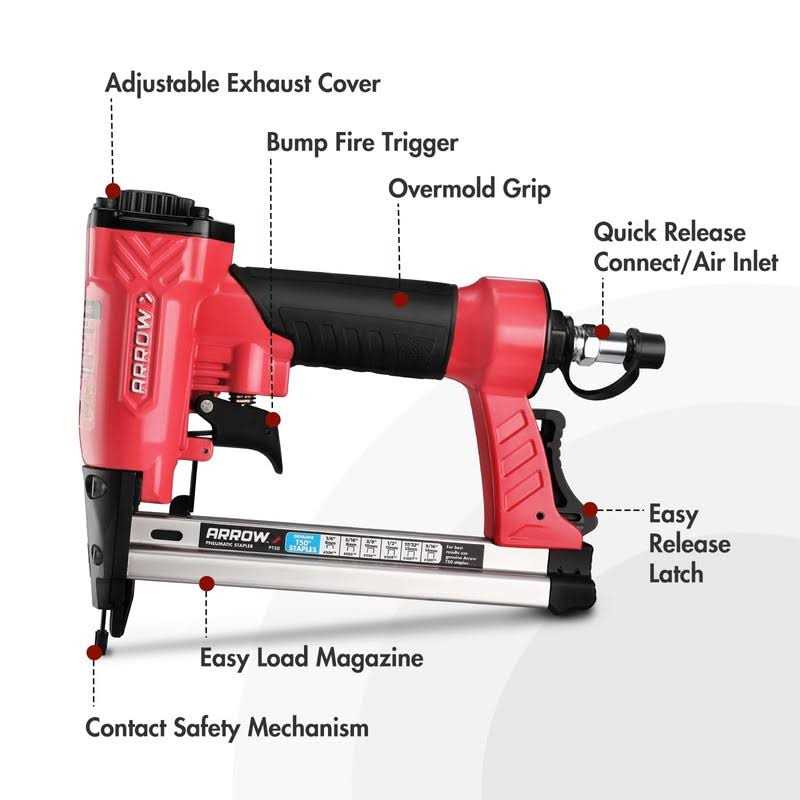 Oil-Free Staple Gun with 3750 Pieces T50 1/4 Z208338
