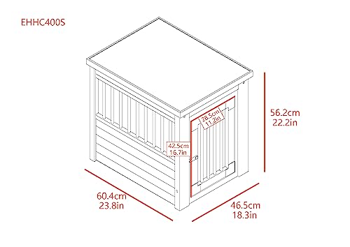 Black Medium Dog Crate End Table U4601