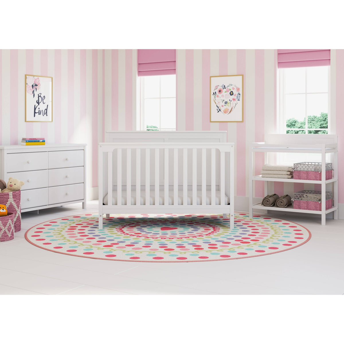 White 4-in-1 Convertible Crib Q963943