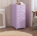 Metal Mobile File Cabinet with Lock Casters N809