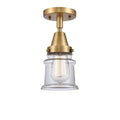 Small Canton 1 Light 6 inch Flush Mount in Brushed Brass A121234