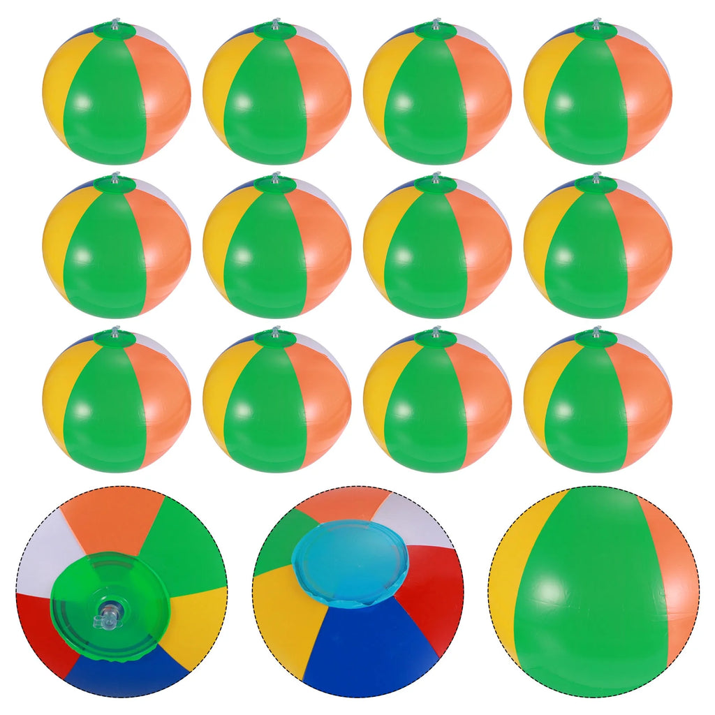 12 Pcs Inflatable Beach Balls Pool Toys F45432