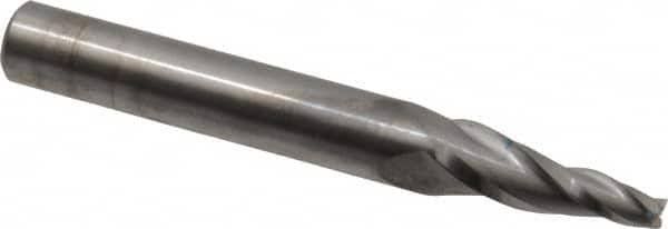 3/16x22 Small End Diam, 1-1/4x22 LOC, 3 Flute Solid Carbide Tapered Square End Mill S846006