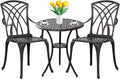 3 Piece Outdoor Bistro Set with 2 Umbrella Hole X749420