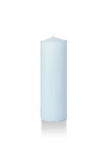 16 Pc Slim Pillar Candles Ice Blue X55728