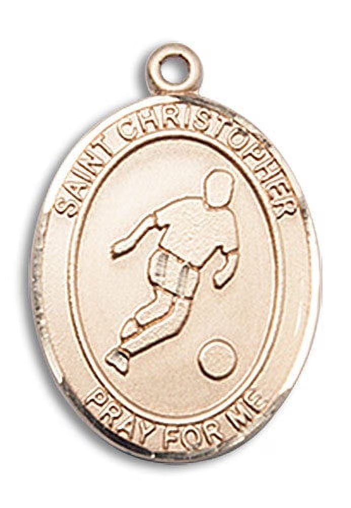 14kt Gold Filled Soccer Medal Pendant Necklace K47379