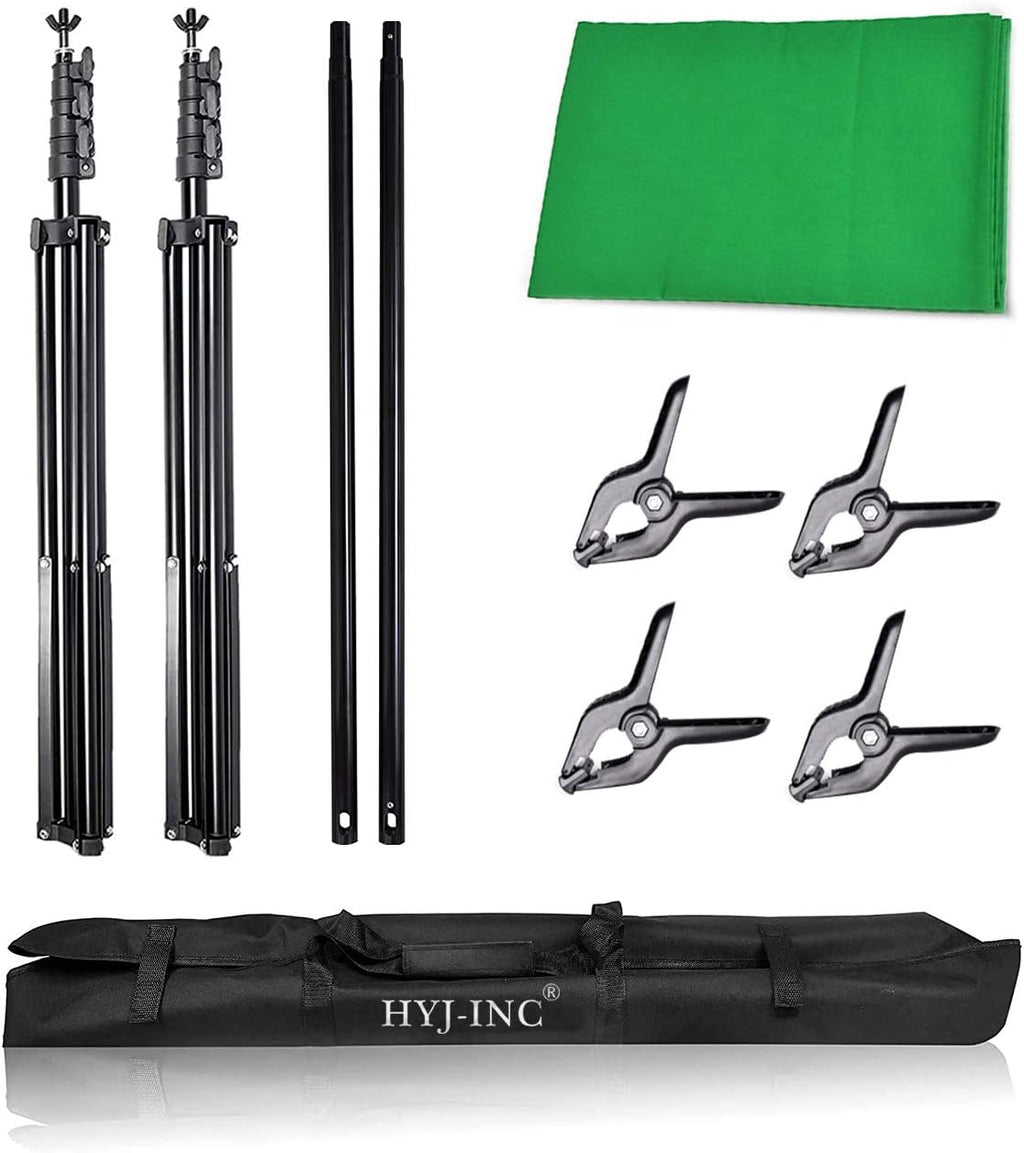 10 x 12ft Cotton Green Screen Backdrop with Stand and Carry Bag D681990