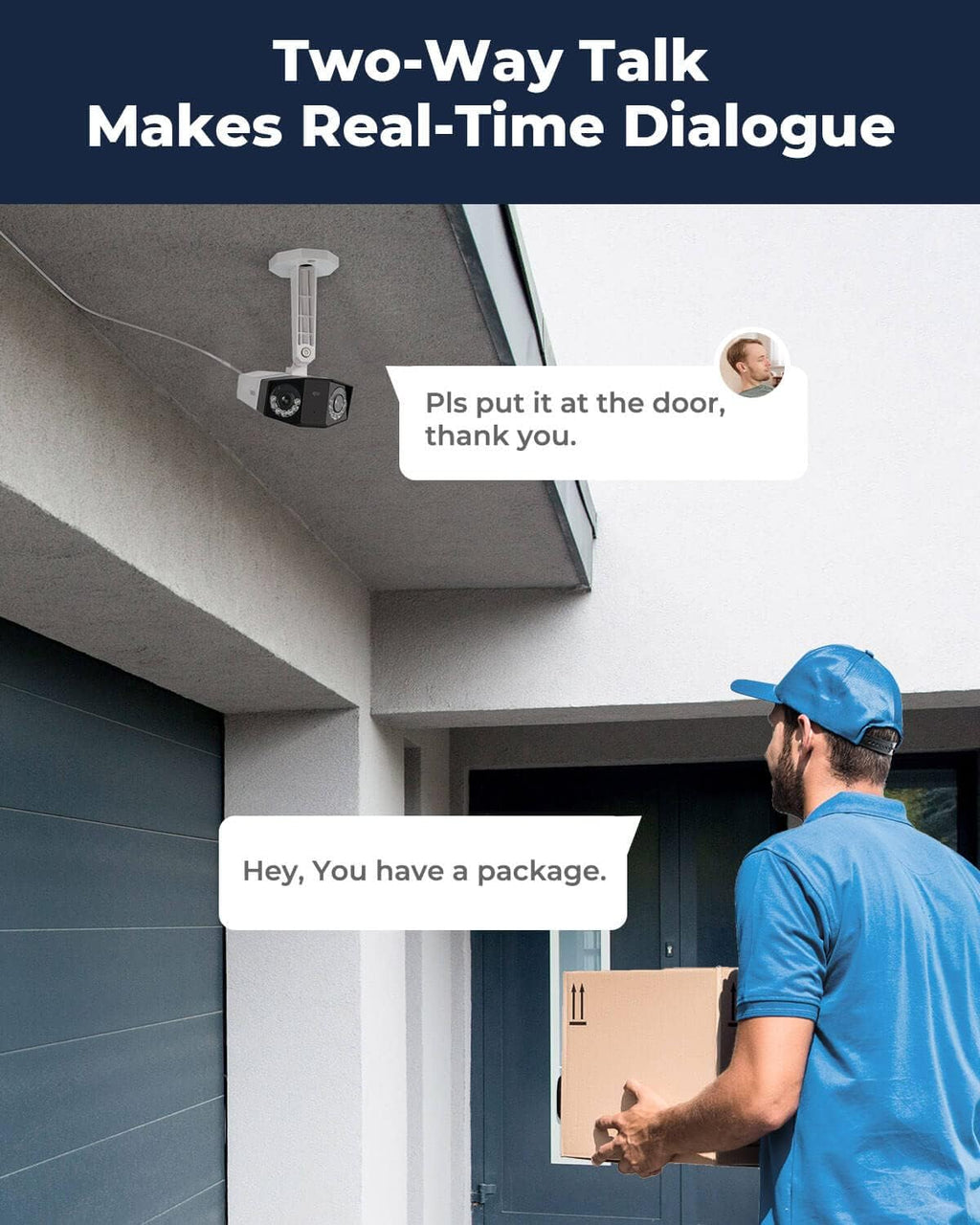 4MP Dual Lens Outdoor Security IP PoE Camera with Motion Spotlights D921
