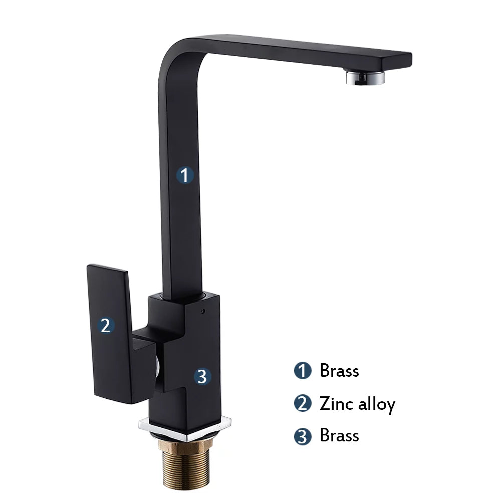Black Chrome Kitchen Mixer Tap M39587