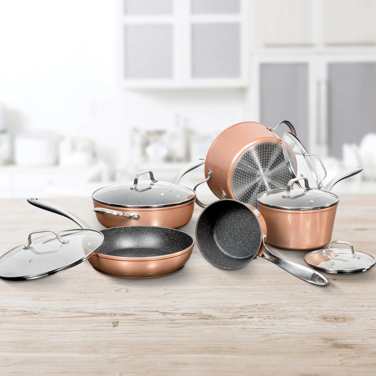 10 Piece Copper Cookware Set B9937