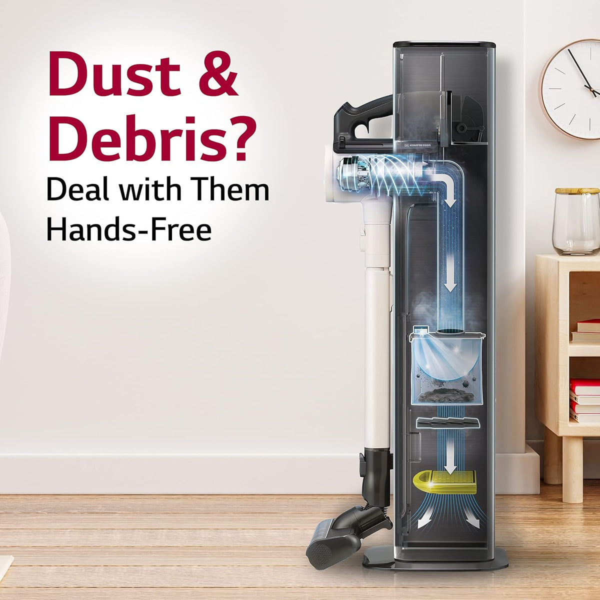 Cordless Stick Vacuum Cleaner with Extra Battery, Lightweight, Handheld, Sand Beige W66850