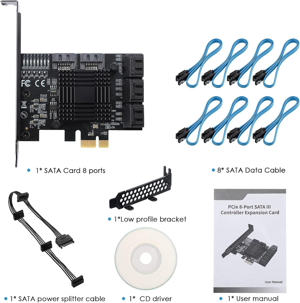 PCIe SATA Card 8 Ports K114624