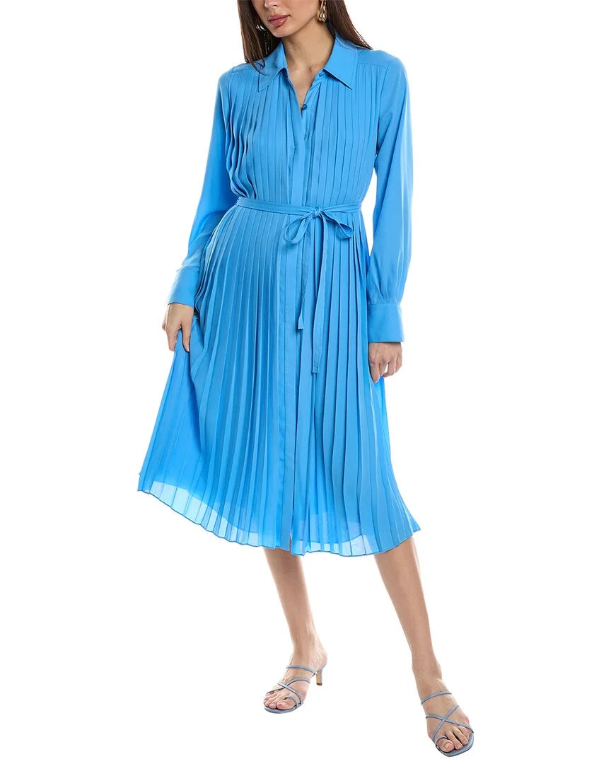 Blue Belted Shirtdress H561