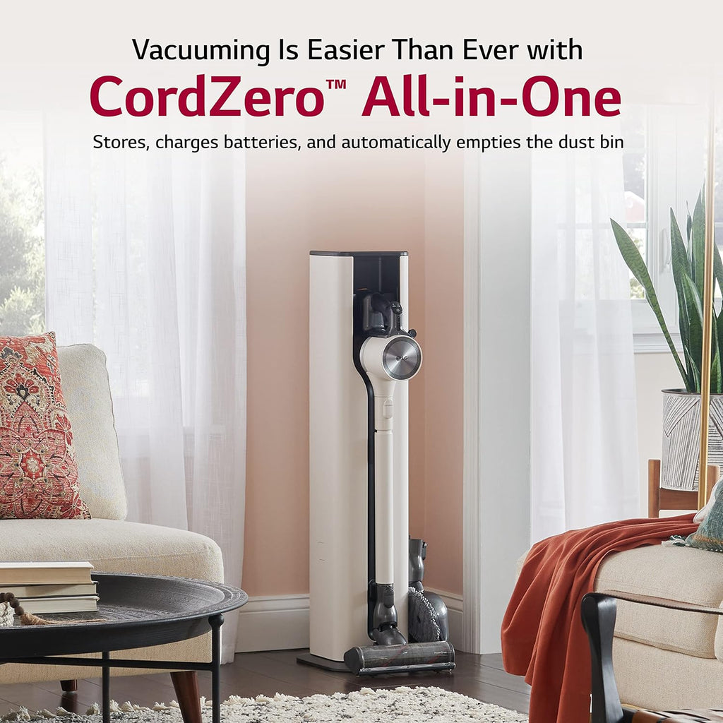 Cordless Stick Vacuum Cleaner with Extra Battery, Lightweight, Handheld, Sand Beige W66850