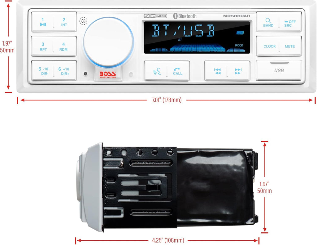 Weatherproof Marine Radio Receiver with Bluetooth C185