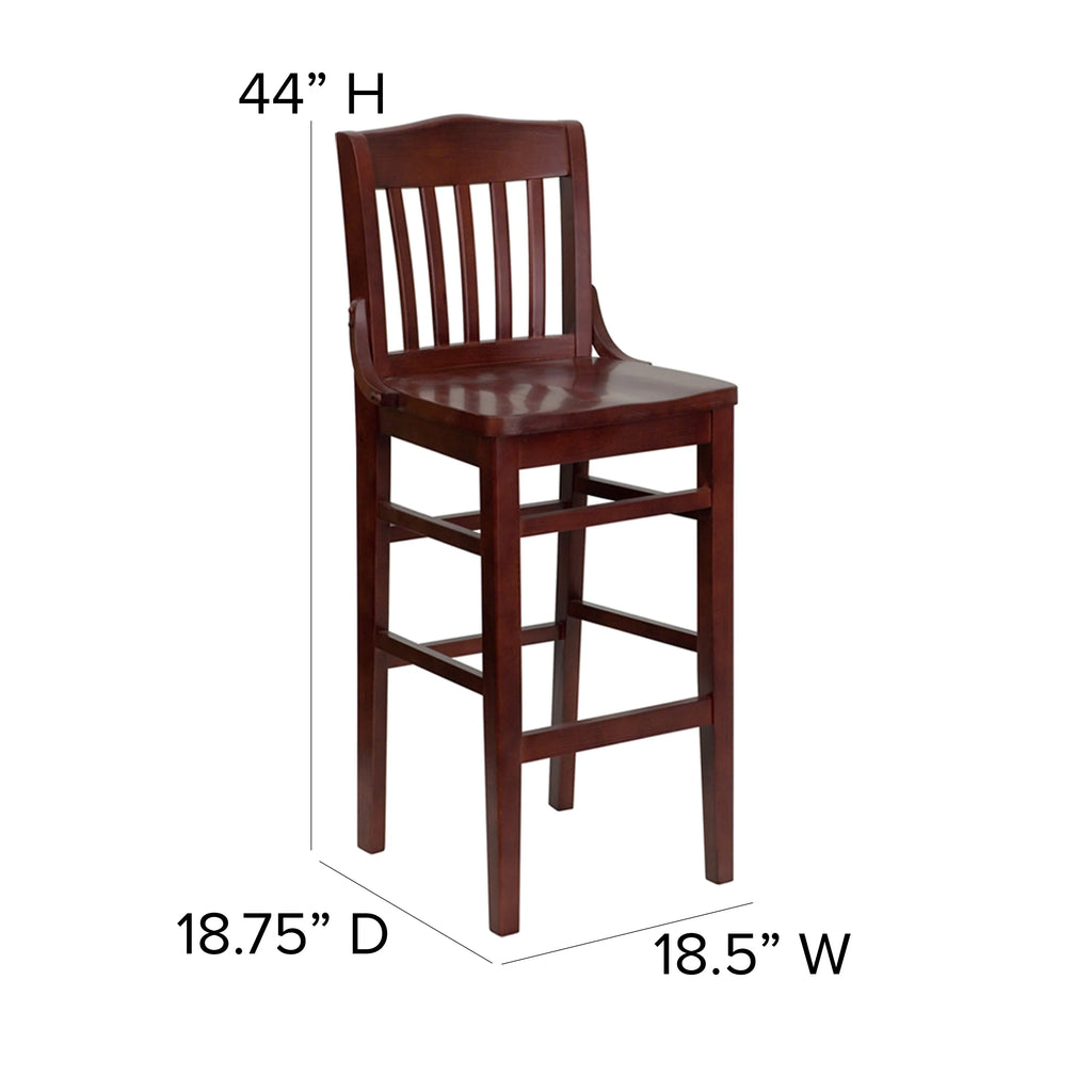 Wood Restaurant Dining Barstool R546644