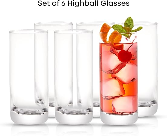 13oz Highball Drinking Glasses Set of 6 I7225