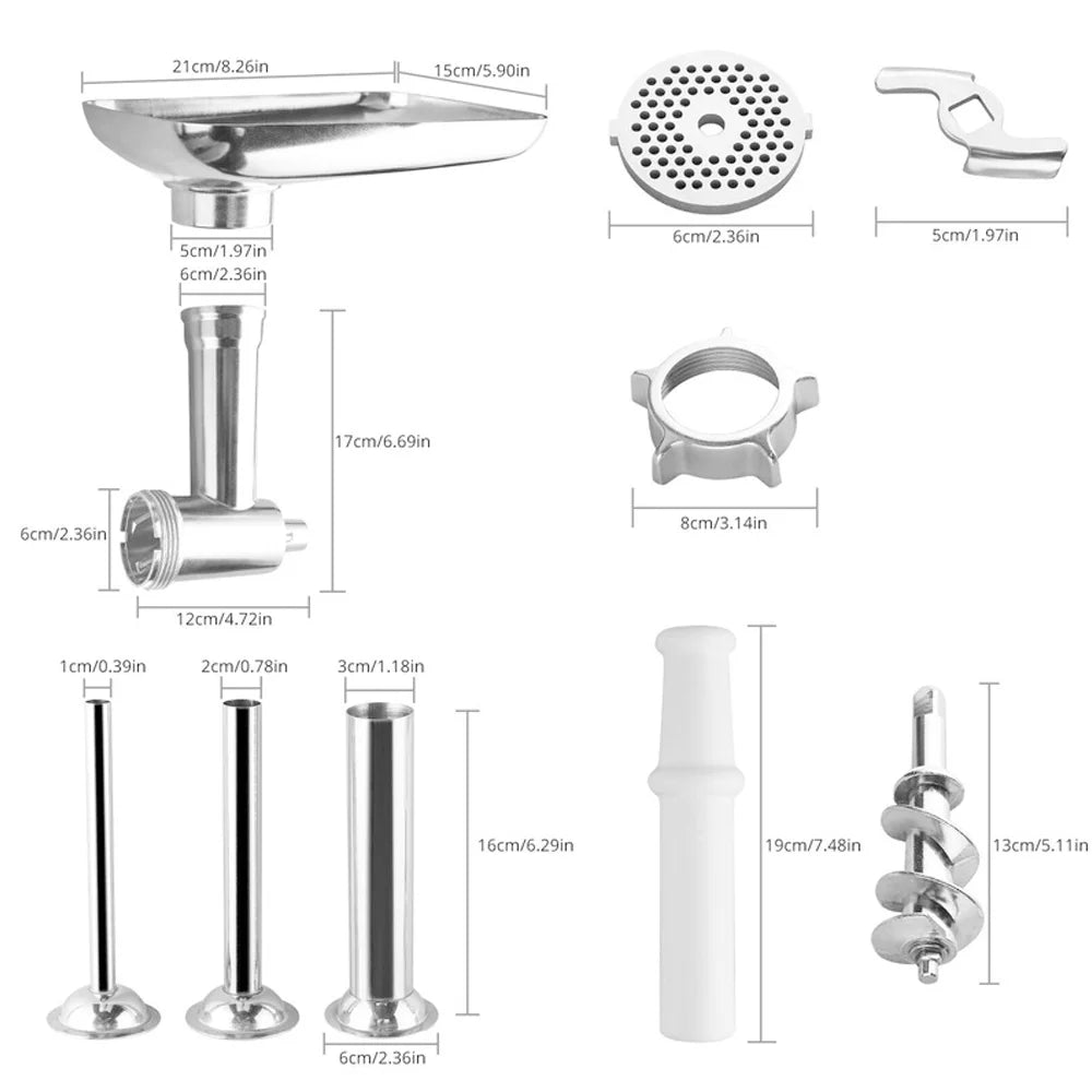 Metal Food Grinder Attachment for KitchenAid Stand Mixers with Sausage Stuffer Tubes S710986