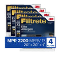 20x20x1 Air Filter MERV 13, 4 Filters S55404