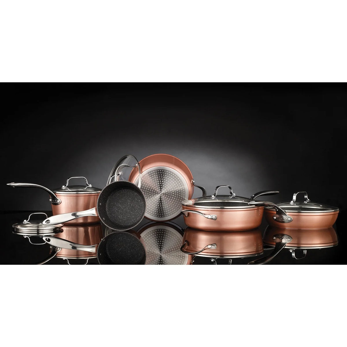 10 Piece Copper Cookware Set B9937