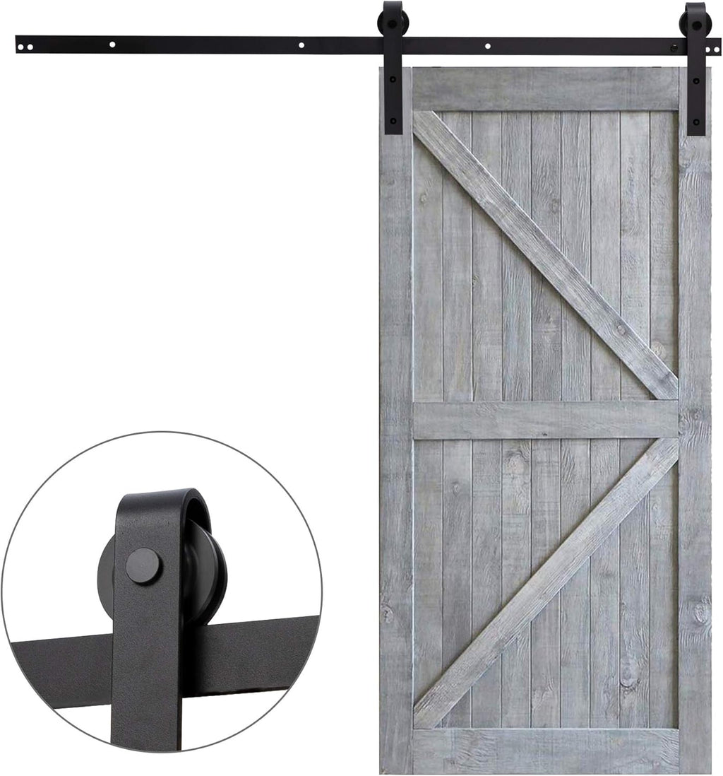 10FT Heavy-Duty Carbon Steel Sliding Barn Door Rail Kit R1680