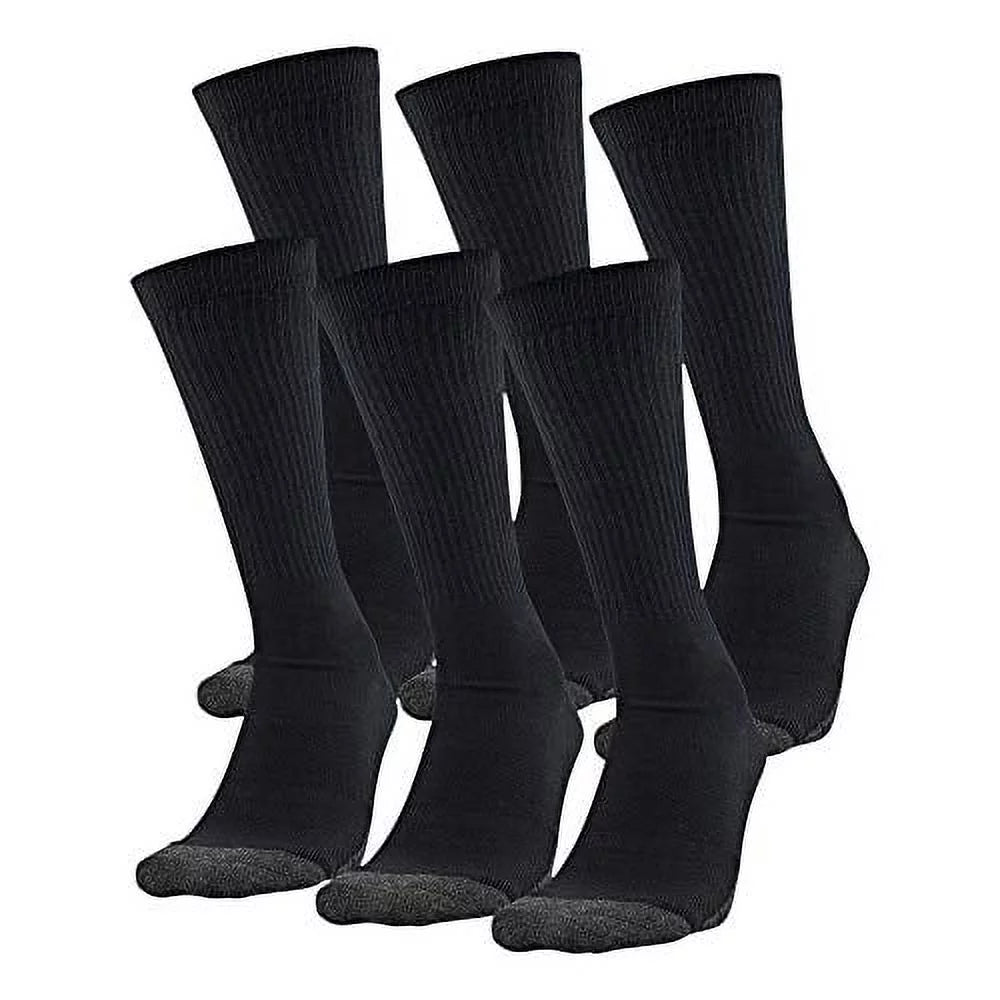 Black Men's Size 8-12 Sweat Wicking Socks O297599