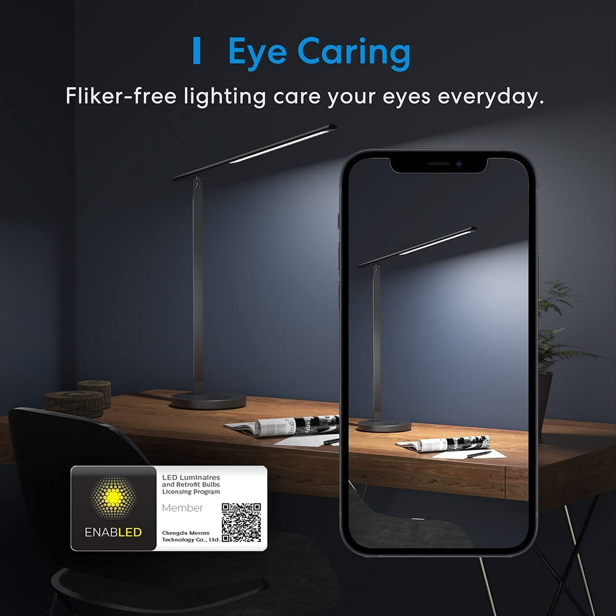 Smart LED Desk Lamp with Remote Control E564