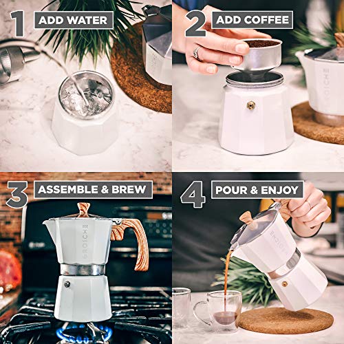 Black 5 oz Stovetop Espresso Maker Moka Pot F883