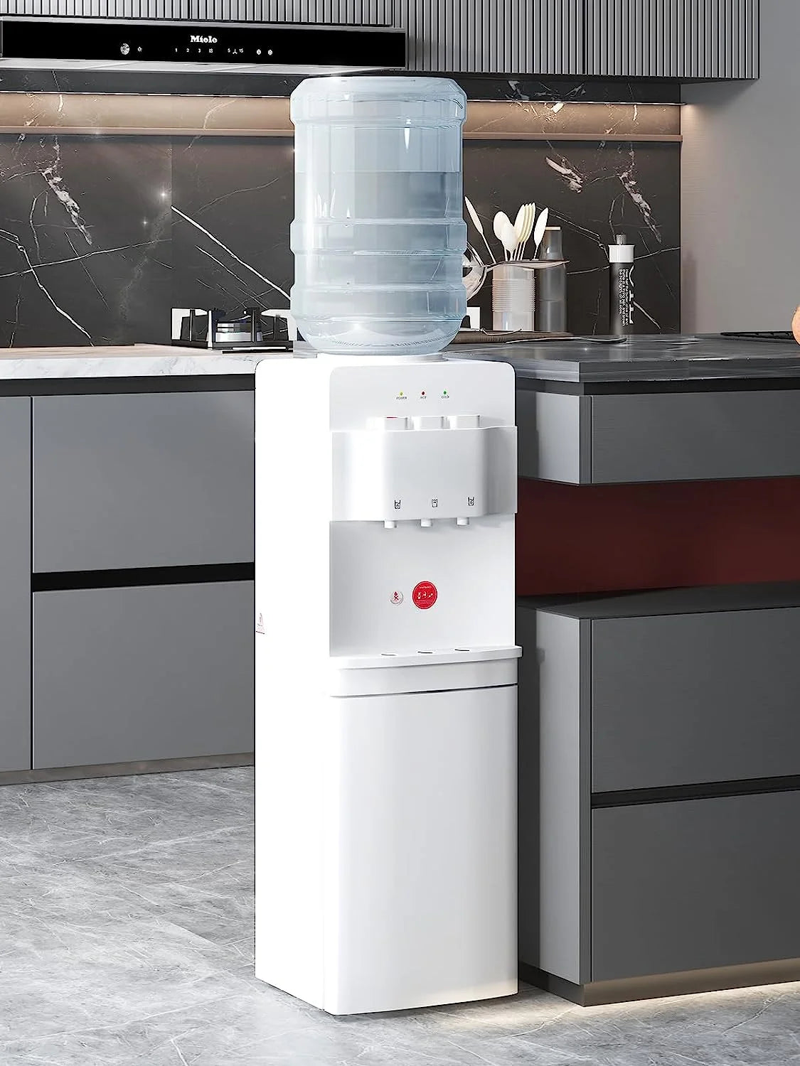 Top Loading Hot & Cold Water Cooler Dispenser White D194092
