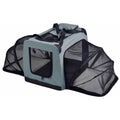 Grey Metal Framed Soft-Folding Dog Crate E3263