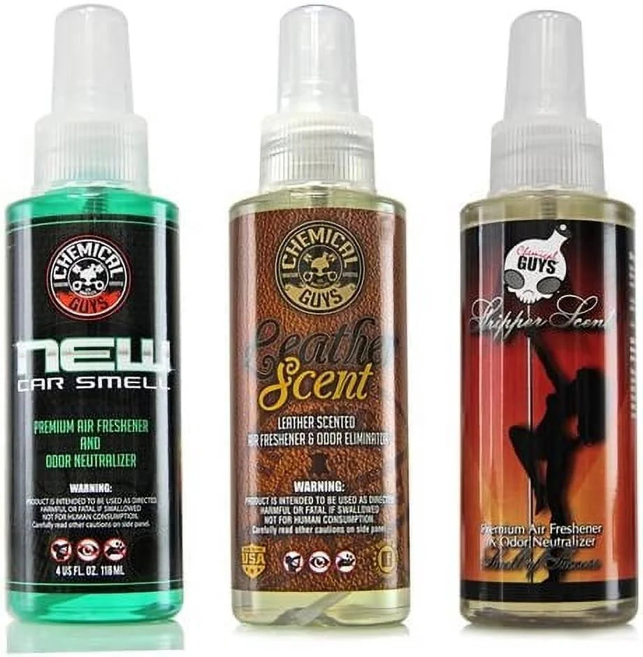 New Car Scent, Leather Scent & Signature Stripper Scent Air Freshener Kit (3) 4 oz. Bottles P865951
