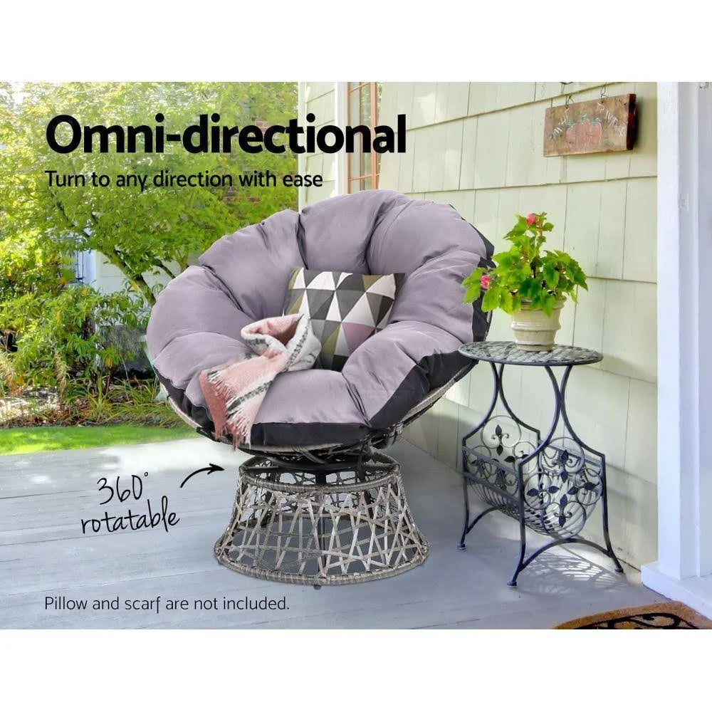 Grey Papasan Chair V84571