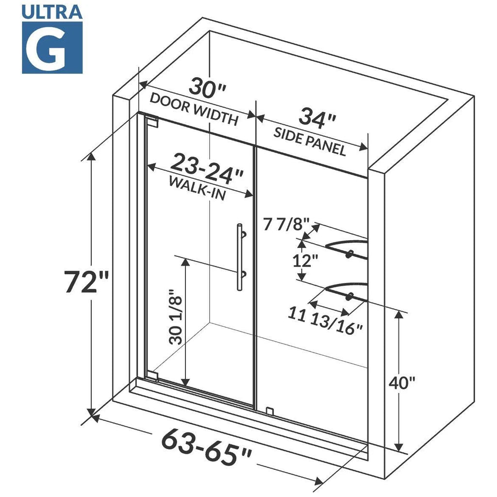 Chrome Pivot Shower Door Trim Q2079
