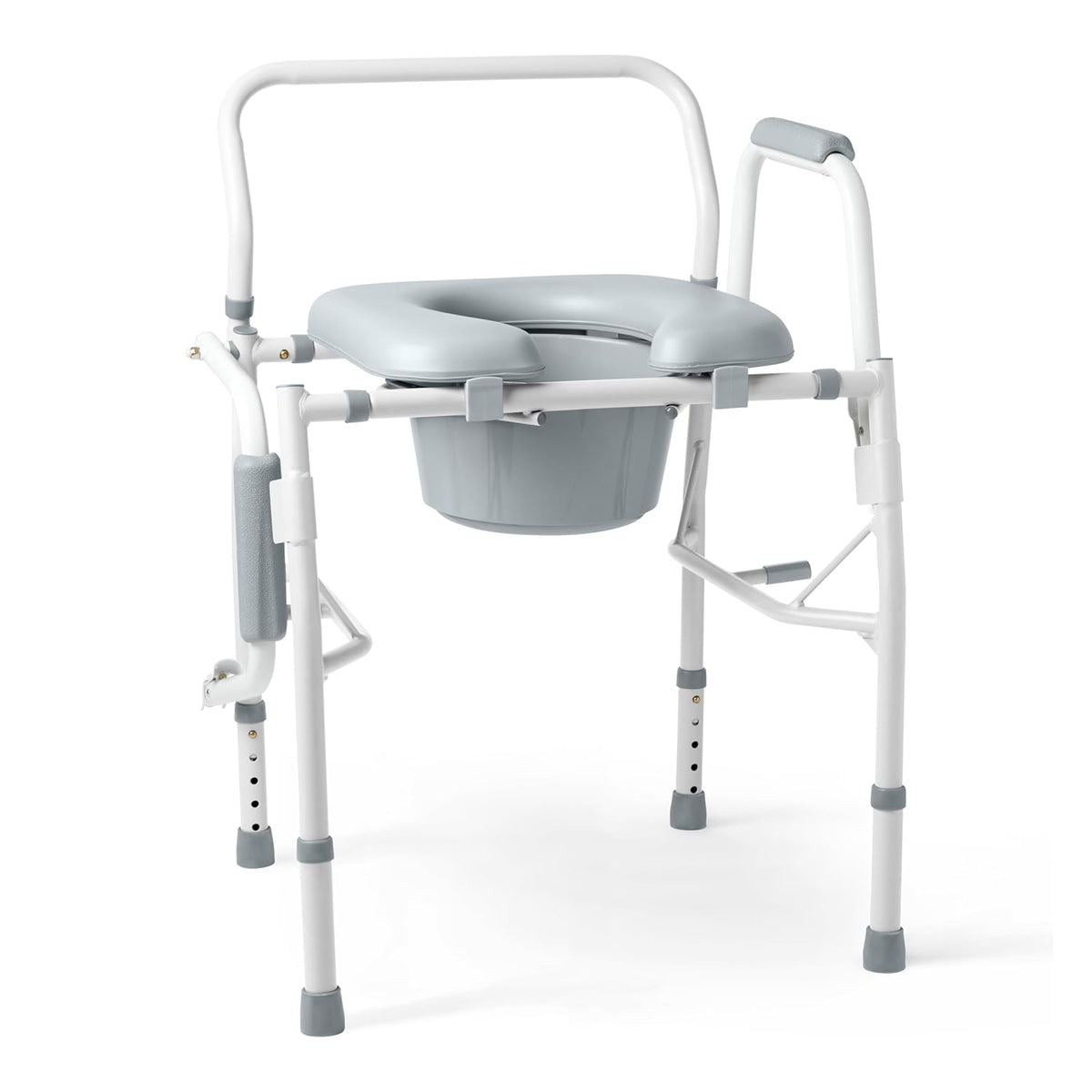 Drop Arm Commode Chair with Padded Seat, 350 lb. Weight Capacity X839