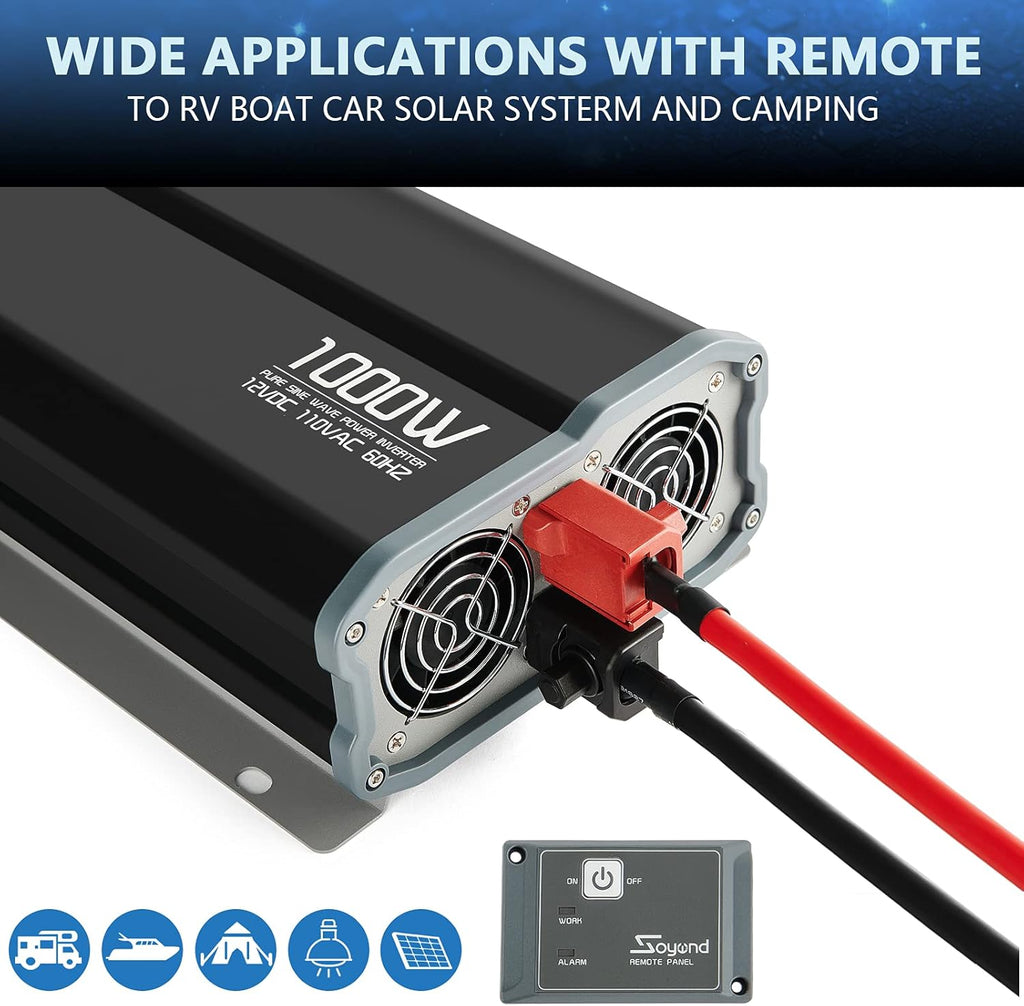 Pure Sine Wave 2000 Watt Power Inverter with Remote Controller L24626