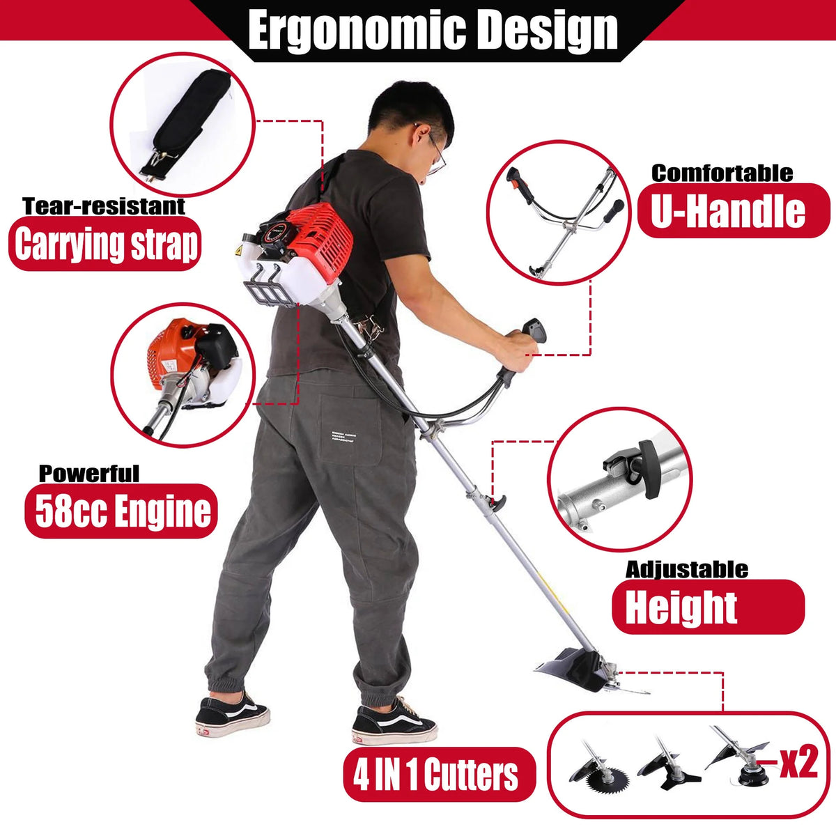 58CC Gas Powered String Trimmer T669529