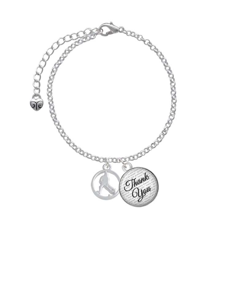 Field Hockey Player Charm Bracelet F541
