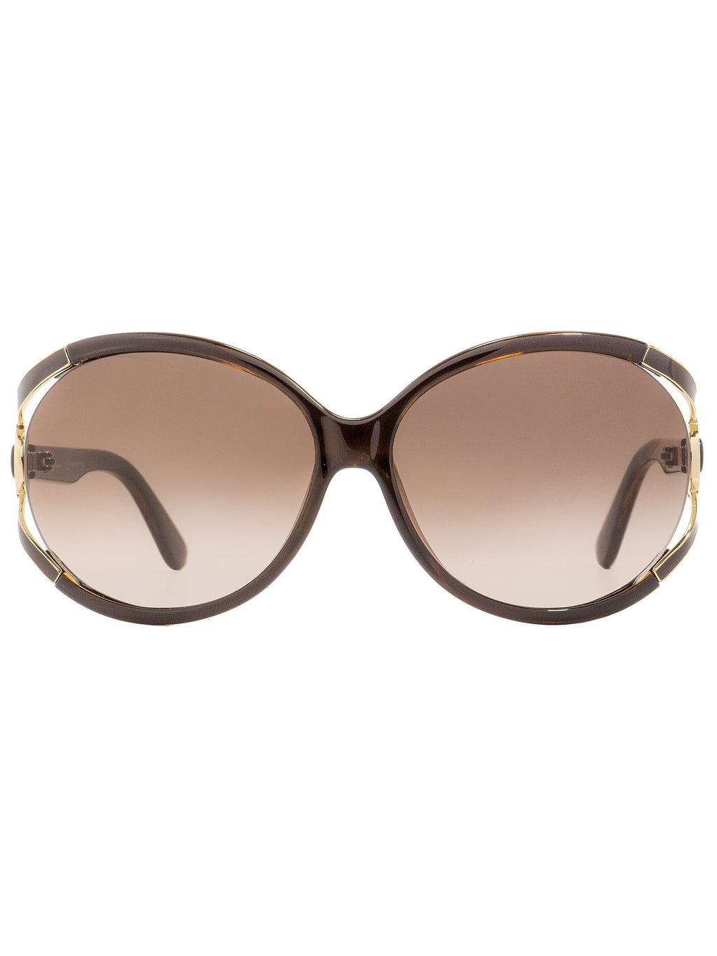 Dark Brown Oval Sunglasses S927