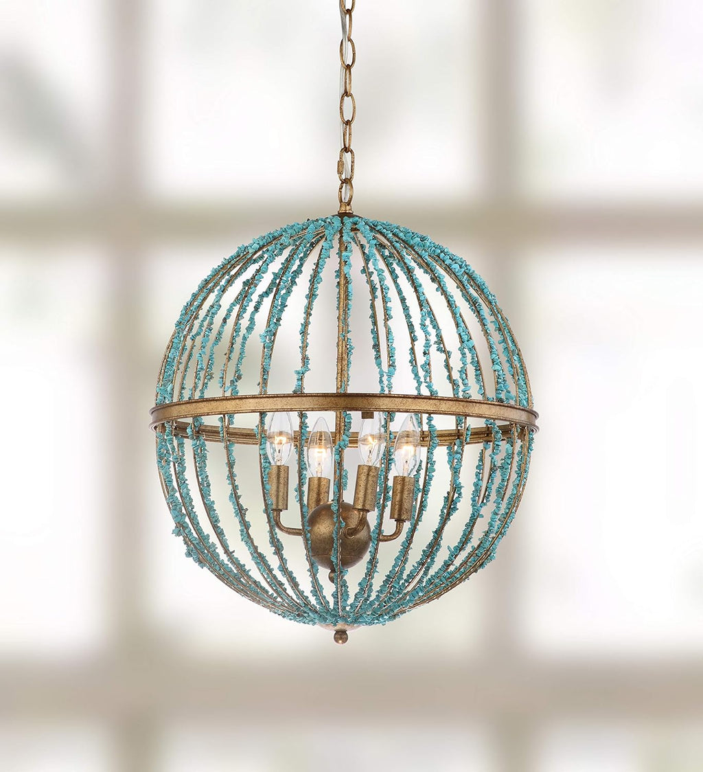 Blue Cage Chandelier K12919