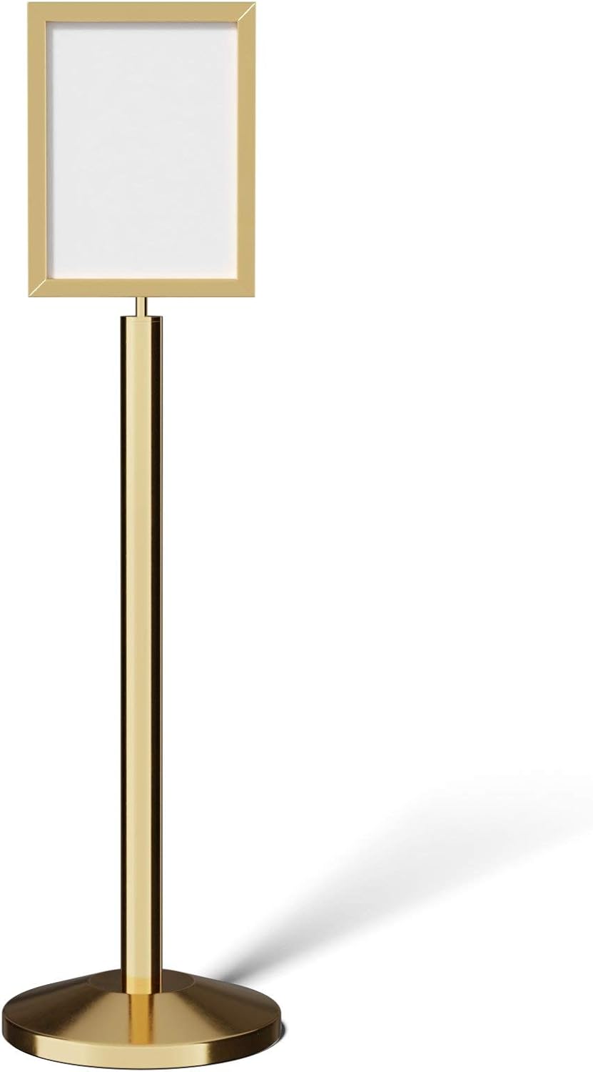 Black 11 x 14 Inch Pedestal Standing Floor Sign Frame N9620