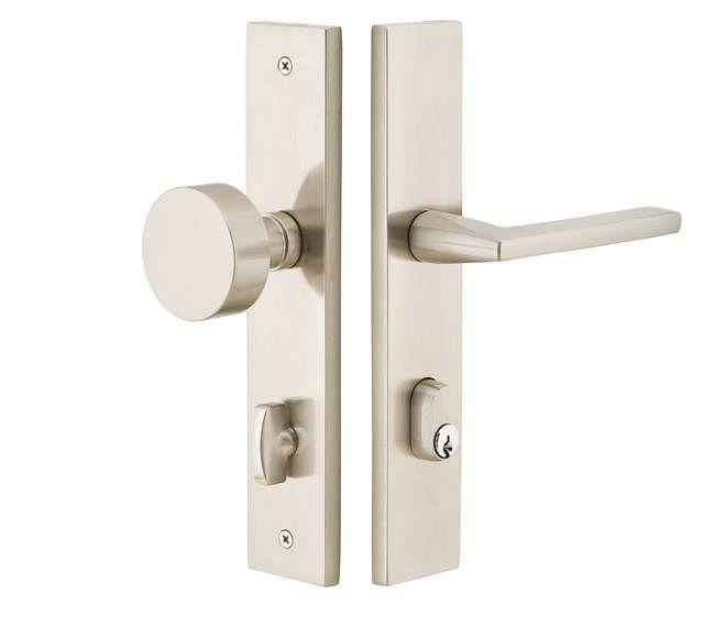 Flat Black Rectangular Keyed Entry Set with Octagon Knob A6661