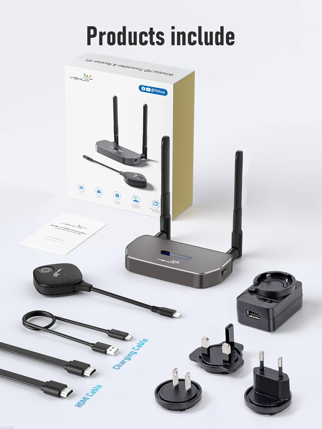 Wireless HDMI Transmitter and Receiver Extender Kit B557