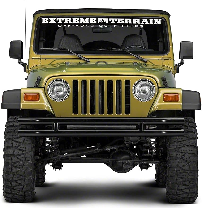 Gloss Black Double Tubular Front Bumper I76139