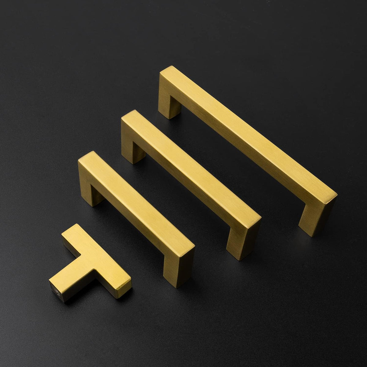 10 Pack 5 Inch Gold Cabinet Pulls 128mm Hole Center T971
