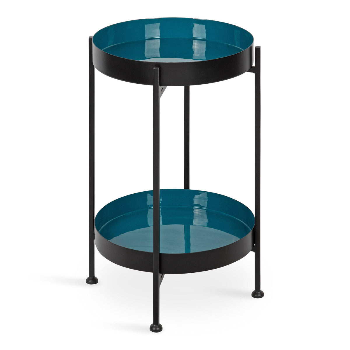 Black Teal Metal Side Table M976