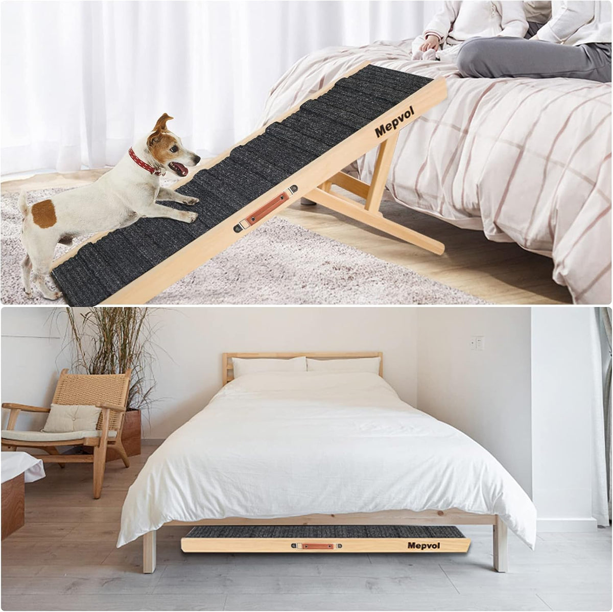 43.5" Long Wooden Pet Ramp with 8 Steps S869