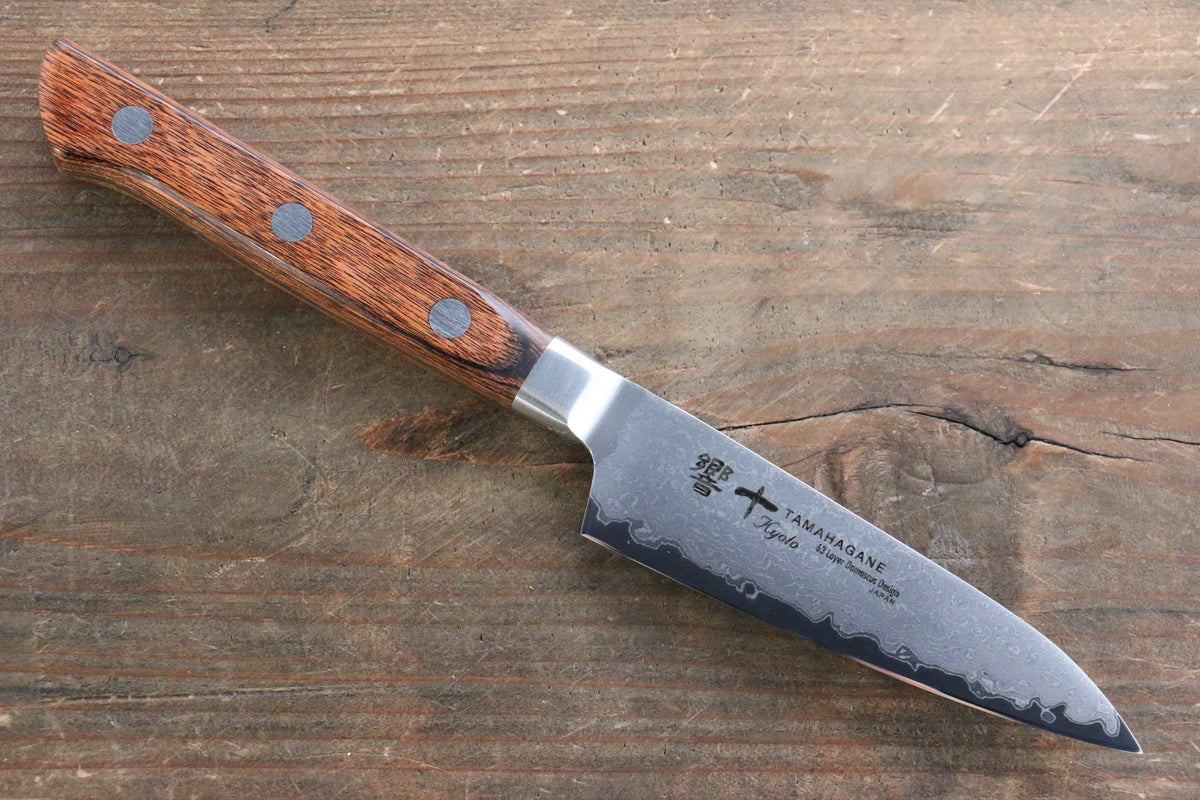 Japanese Damascus Paring Knife 90mm O733