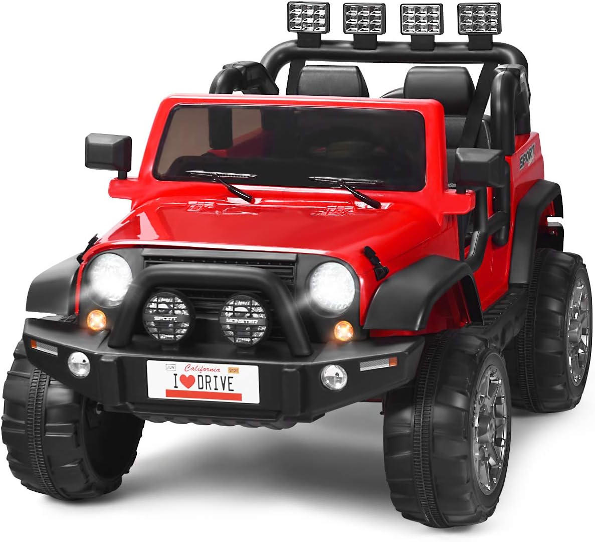 12V Battery Powered Ride on Truck with Remote Control, Black E9126