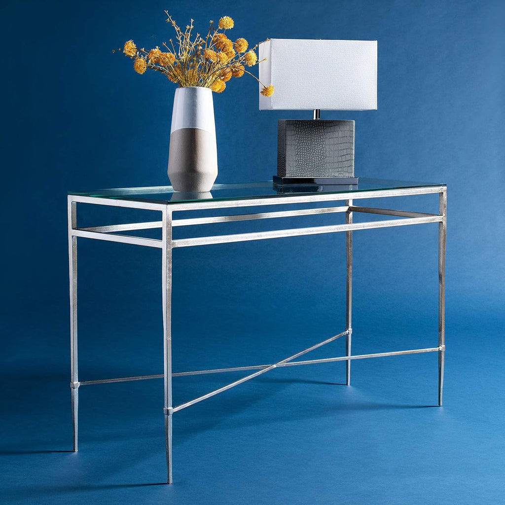 Antique Gold Glass Console Table L9473