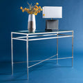 Antique Gold Glass Console Table L9473
